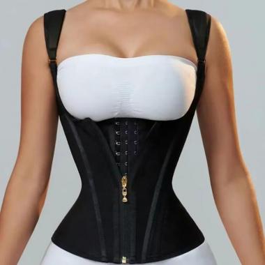 Waist Cinching Waist Belt Zipper Buckle Shaping Top