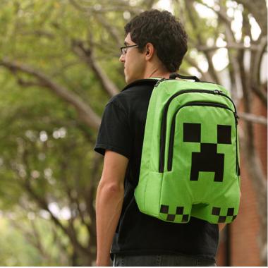Minecraft Peripheral Creeper Printed Backpack