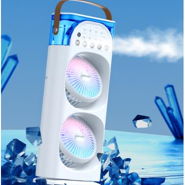 Double Head Powerful Electric Fan With Five Holes Spray