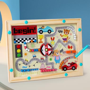 Wooden Magnetic Number Maze Puzzle Toy For Kids