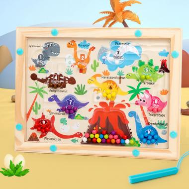 Wooden Magnetic Number Maze Puzzle Toy For Kids