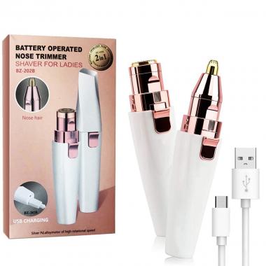 2-in-1 Rechargeable Hair Removal Device For Eyebrow And Face