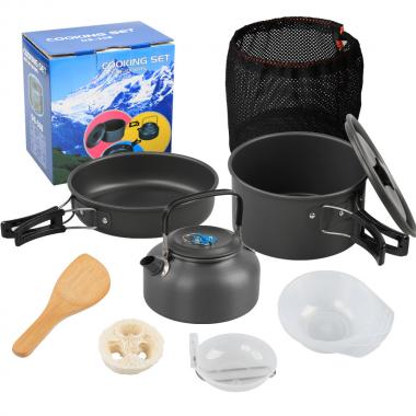 Outdoor Camping Picnic Portable Pot Set Teapot Combination