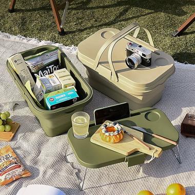 Outdoor Multifunctional Foldable Portable Storage Basket