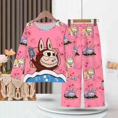 Labubu Children's Long Sleeve Home Clothes Two Piece Set