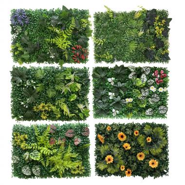 Simulated Green Plant Wall Floral Decoration Background