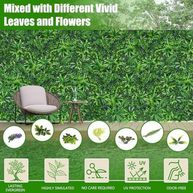 Simulated Green Plant Wall Floral Decoration Background