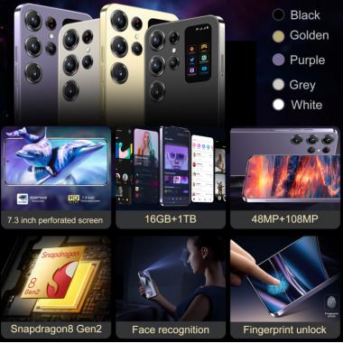 S25 Ultra Android 16+1TB smartphone with 6800mAh battery and 108 million HD rear cameras