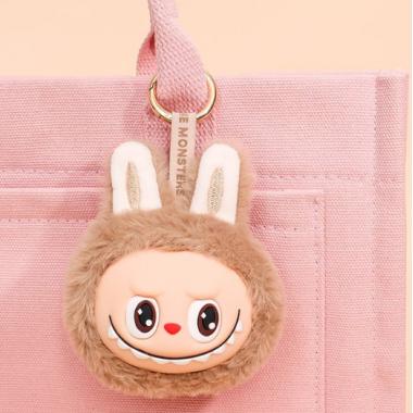 Labubu Macaron Colored Plush Toy Pendant Keychain