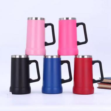 24oz Capacity 304 Stainless Steel Handle Large Capacity Insulated Cup