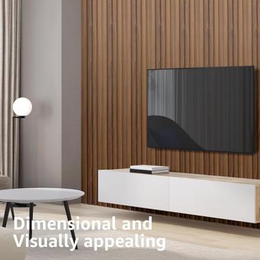 WPC Soundproof 3D Wood Plastic Wall Panel For Interior Wall Decoration