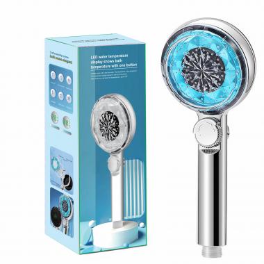 Detachable Pressurized Showerhead With Temperature Display
