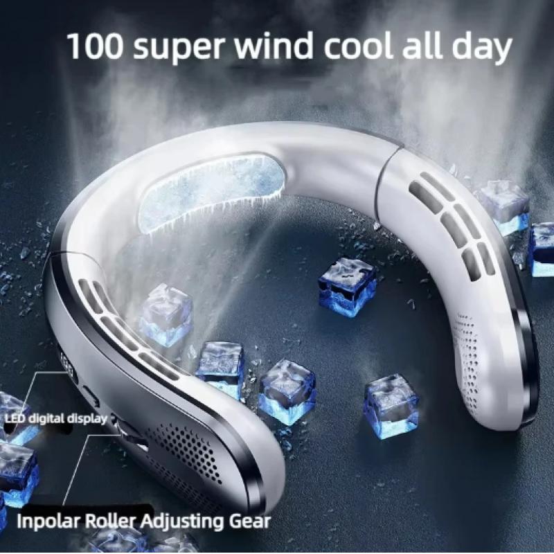 100 Level Charging Portable Turbo Bladeless Hanging Neck Fan