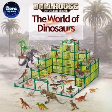 New Diy Dinosaur Arena Parent Child Interactive Puzzle Building Assembly Toy