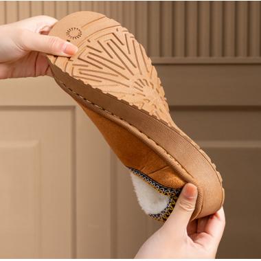 Ethnic Style Lace Couple Cotton Slippers For Indoor And Outdoor Warmth