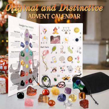 24 Crystal Healing Stones Christmas Countdown Calendar Days