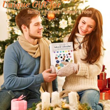 24 Crystal Healing Stones Christmas Countdown Calendar Days