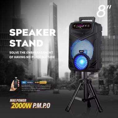 Portable 8-inch Bluetooth LED karaoke Handheld Speaker