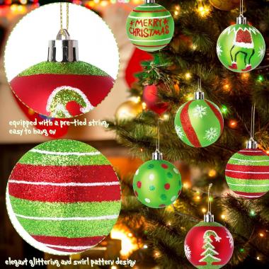 Greentown Christmas Ball Set Creative Painted Pendant