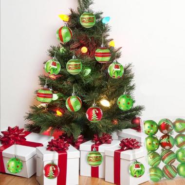 Greentown Christmas Ball Set Creative Painted Pendant