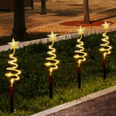 LED Pentagram Spiral Christmas Tree Ground Mounted Light Set