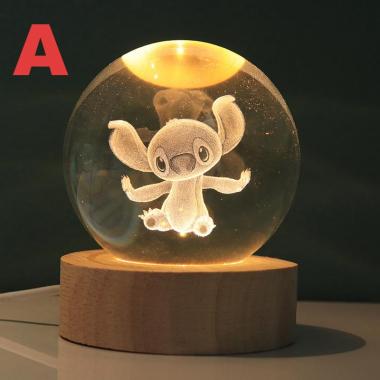 Stitch Crystal Ball Night Light Desktop Ornament Gift