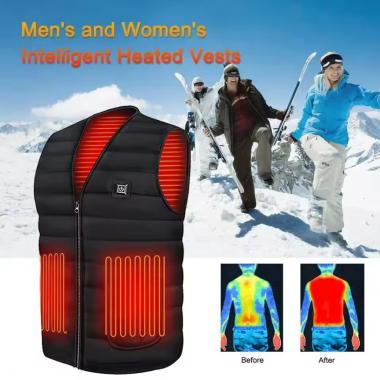 V-neck Intelligent Heating USB Charging Warm Vest Jacket
