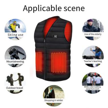 V-neck Intelligent Heating USB Charging Warm Vest Jacket
