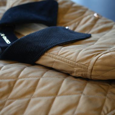 Quilted Collar Metal Snap Clip Cotton Warm Jacket