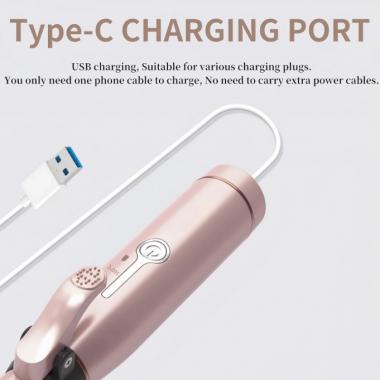 USB Rechargeable Portable Ceramic Wireless Curling Iron