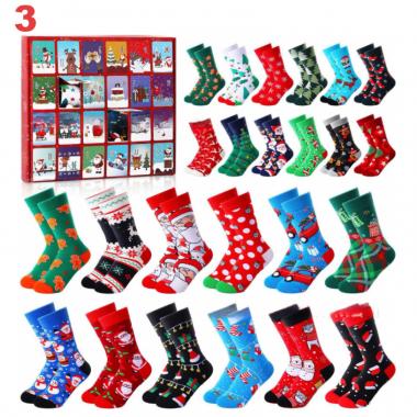 Christmas Countdown Cartoon Socks Blind Box Gift