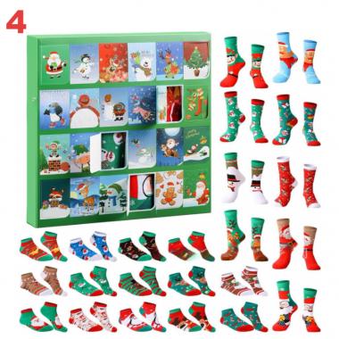 Christmas Countdown Cartoon Socks Blind Box Gift