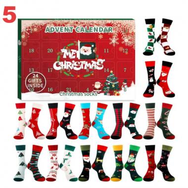 Christmas Countdown Cartoon Socks Blind Box Gift
