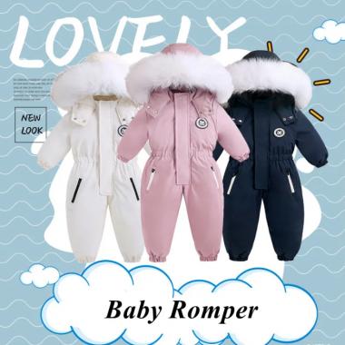 Baby Thick Warm Skiing Cotton Coat Jumpsuit