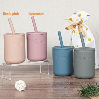 210ml Heat-resistant Silicone Drinking Cup With Straw