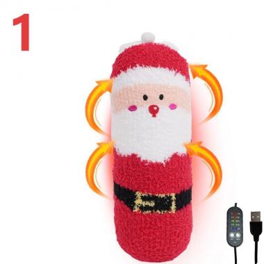 USB Heating Santa Claus Elk Plush Doll Pillow