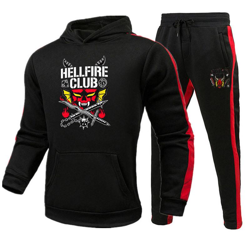 Stranger Things Printed Hoodie Pants Set