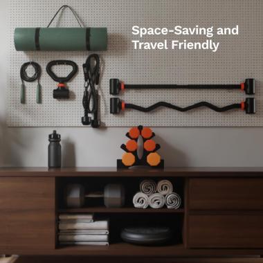 Dumbbell Converter - Convert Dumbbells to Barbell Set and Kettlebell for Home Fitness