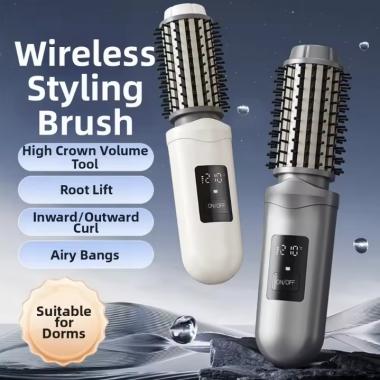 USB Portable Straightener Curler Anti Damage 2 in 1 Hair Comb