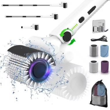 Electric Roller Type Bathroom Kitchen Floor Cleaning Brush