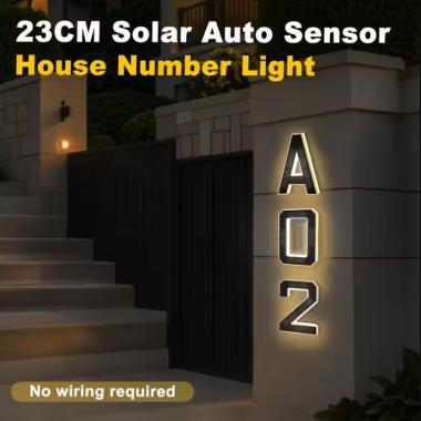 23cm Solar LED Intelligent Sensing Digital Door Number Light