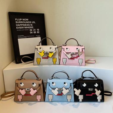 Mosaic Doll Retro Single Shoulder Handheld Crossbody Kelly Bag