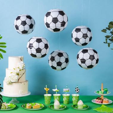 DIY Football Paper Lantern Festival Party Venue Decoration