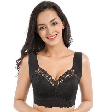 Tank Top Style Gathering Plus Size Bra Without Steel Ring