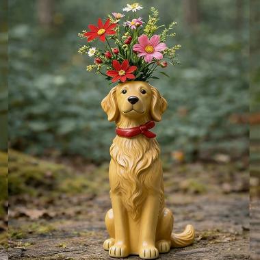 Home Desktop Decoration Dog Shaped Vase Decoration