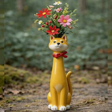 Home Desktop Decoration Dog Shaped Vase Decoration