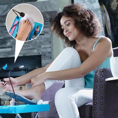 Adjustable Lighting Nail Stand With Fan And Foot Pedal