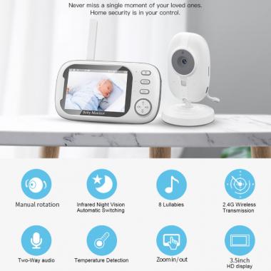 3.5 inch Wireless Video Baby Monitor Security Camera