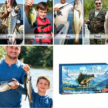 Fishing Advent Calendar Outdoor Fishing Enthusiast Blind Box
