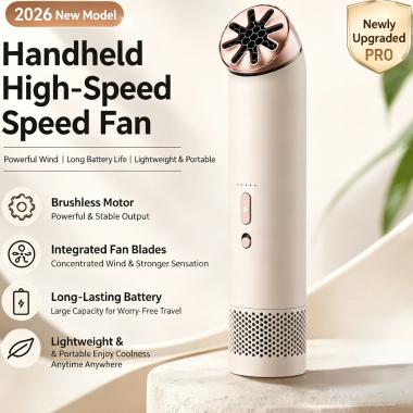 Mini Handheld Bladeless Hanging Neck High-speed Fan